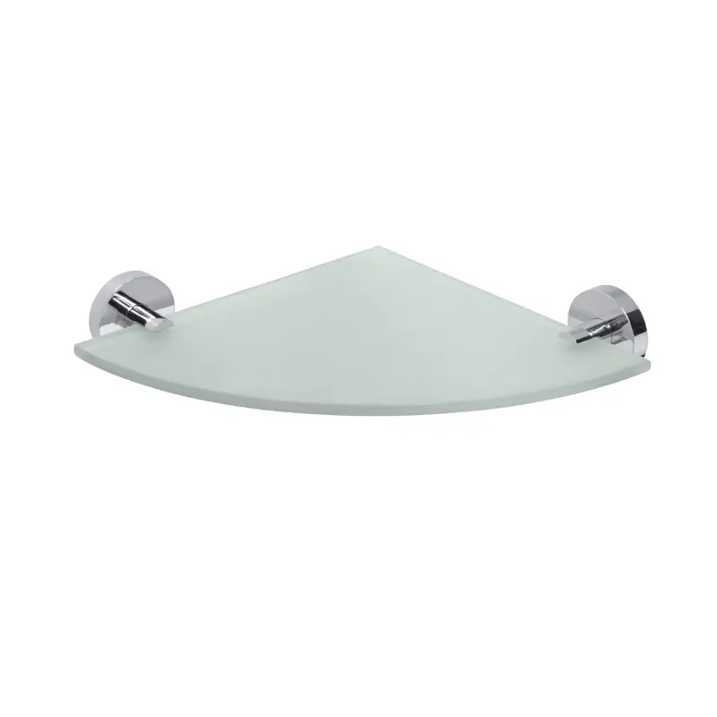 BEMETA Omega staklena polica – etažer ugaona 104102012, srebrna boja, hrom visokog sjaja, dimenzije 32,5 × 5,5 × 25 cm