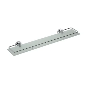 BEMETA Omega staklena polica – etažer 600 mm sa preklopnom šipkom 104102212, hrom visokog sjaja, dimenzije 60 × 5,5 × 13 cm