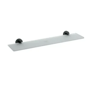 BEMETA Dark staklena polica – etažer 600 mm 104102040, crna mat završna obrada, dimenzije 60 × 5,5 × 13 cm
