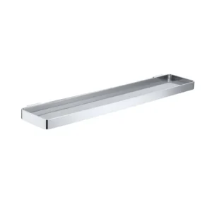 BEMETA Solo staklena polica – etažer 500 mm 139102312, srebrna boja, hrom visokog sjaja, dimenzije 50 × 2,5 × 12 cm