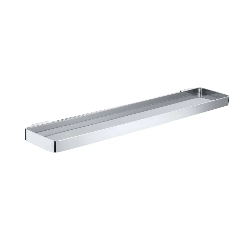 BEMETA Solo staklena polica – etažer 500 mm 139102312, srebrna boja, hrom visokog sjaja, dimenzije 50 × 2,5 × 12 cm