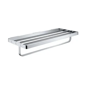 BEMETA Solo držač peškira 600 mm sa šipkom 139105262, srebrna boja, hrom visokog sjaja, dimenzije 60 × 10,8 × 25,5 cm