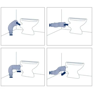 REMER odvod za baltik WC šolju elastični lux 3922, bela fleksibilna WC veza Ø110 mm