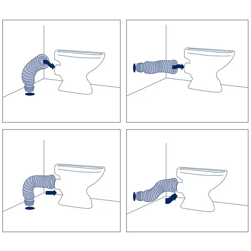 REMER odvod za baltik WC šolju elastični lux 3922, bela fleksibilna WC veza Ø110 mm