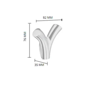 Tehnički prikaz SMEDBO Life kukice 1/2 GK102, širina 8,2 cm, visina 7,6 cm, dubina 3,5 cm