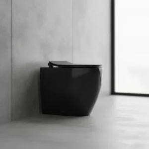 AXA GLOMP WC šolja podna back-to-wall rimless crna 0201407, dimenzije 36,5 × 51 cm
