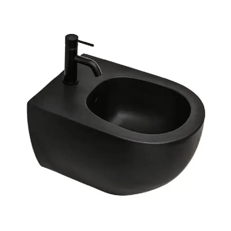 AXA Glomp konzolni bide crni 0202007 sanitarna keramika, dimenzije 36,5 × 32 × 51 cm, bide za kupatilo