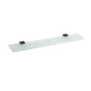 BEMETA Nero staklena polica etažer 600 mm 135002240, mesing i staklo, crna boja, dimenzije 60 × 1,9 × 11,8 cm