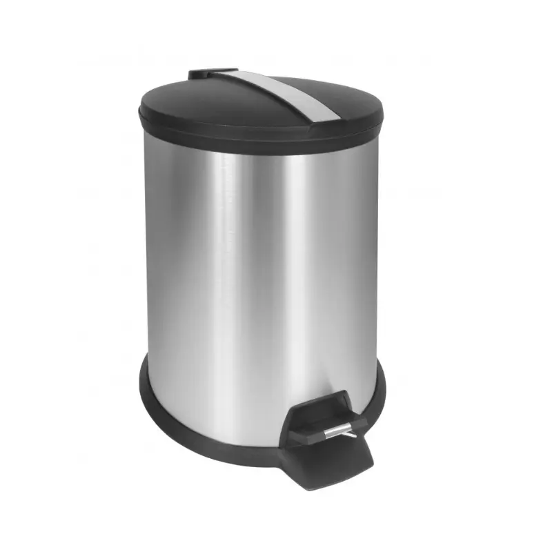 MINOTTI kanta za otpatke 5 L 005-OS, metalna saten kanta okruglog oblika sa pedalom za otvaranje