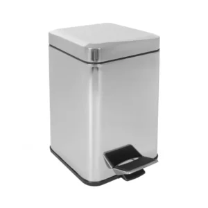 MINOTTI četvrtasta kanta za otpatke 12 L 012-K, inox hrom kanta sa pedalom za otvaranje poklopca