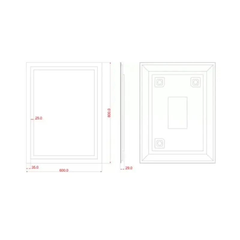 DUBIEL VITRUM Fokus ogledalo DV5256 namenjeno je za kupatilo, hodnik i moderan enterijer. Ima dimenzije 60 × 80 cm, LED osvetljenje 40 W, neutralno belo svetlo 4000 K, periferno matirani pojas, Hicover kućište i IP55 zaštitu.