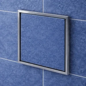 AWENTA PI100 dekorativni panel za ventilator sa umetkom od plave pločice na plavom keramičkom zidu