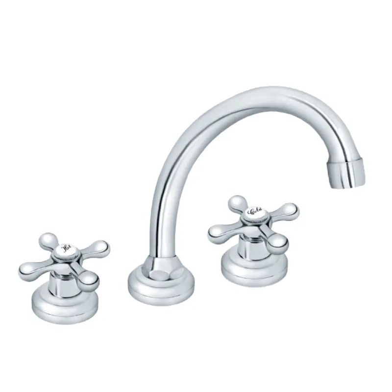 Rosan Nostalgija N20113 slavina za lavabo tri rupe retro hrom