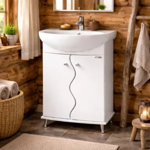 Lavabo sa ormaricem Pino Art Mond 55 cm bela