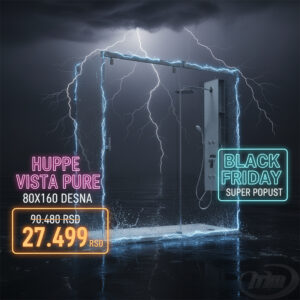 HUPPE VISTA PURE TUŠ KABINA 80x160 cm DESNA VT0459C91322