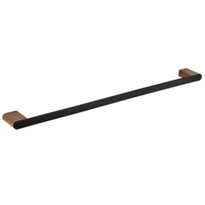 BEMETA Galla držač peškira 600 mm 108104040, crna mat i zlatno-bakarna boja, dimenzije 60 × 2 × 6 cm