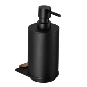 BEMETA Galla dozator sapuna 108109010, zapremina punjenja 230 ml, crna mat i zlatno-bakarna boja, dimenzije 7.5 × 17 × 9.9 cm