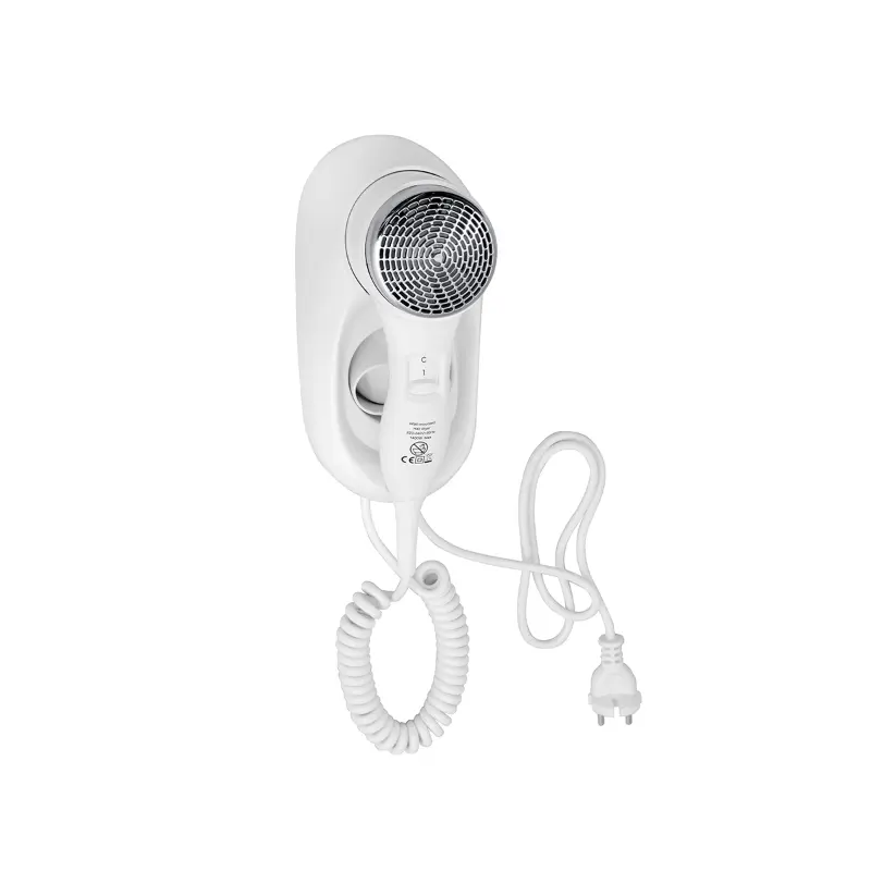 BEMETA Hotel fen za kosu sa držačem 1400 W 945533074, bela boja, spiralni kabl, dimenzije 11 × 24.5 × 14 cm