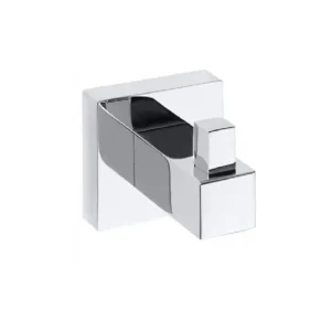 BEMETA Beta kukica 132306172-1, mesing, hrom visoki sjaj, dimenzije 5.5 × 5.5 × 5 cm, montaža bušenjem ili lepljenjem