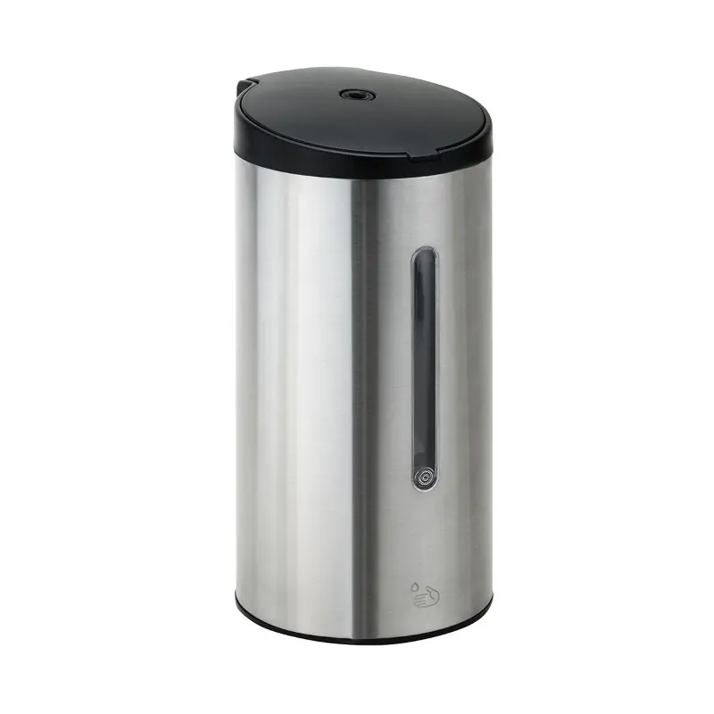 BEMETA Hotel automatski dozator sapuna 700 ml 141109195, nerđajući čelik i plastika, srebrno-crna mat boja, dimenzije 10.2 × 22 × 11 cm