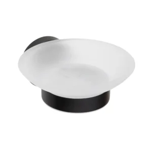 BEMETA Dark držač sapuna 104108040, crna mat izvedba, mesing i staklo, dimenzije 11 × 5.5 × 12.9 cm