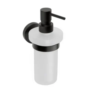 BEMETA Dark dozator sapuna 104109010, crna mat izvedba, mesing i staklo, 230 ml, dimenzije 8 × 19 × 13.3 cm