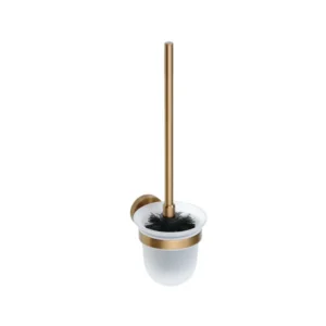 BEMETA Amber WC četka zidna 155113017, mesing i staklo, bronza četkana, dimenzije 9.5 × 36 × 14 cm