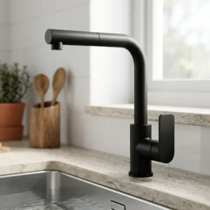 Rosan S2 Black 238601B slavina za sudoperu izvlačni tuš crna