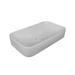 Peštan Fluenta Round pravougaoni nadgradni lavabo 61,5 × 36 cm beli (40008299)