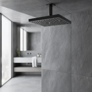 Herz Unitas SQ Black nadglavna tuš ruža 200×200 mm ABS (UH12112B)