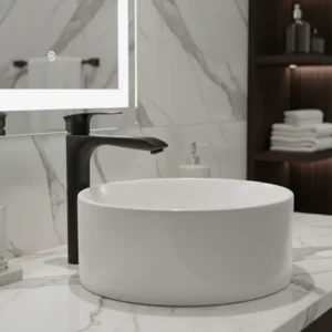 Herz Unitas Elite Black slavina za lavabo visoka