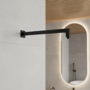 Herz Unitas SQ Black zidni izliv za tuš ružu 37,5 cm – crna (UH12212B)