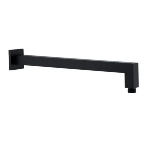 Herz Unitas SQ Black UH12212B zidni izliv za tuš ružu 375 mm crni
