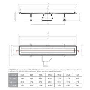 Peštan Confluo Premium Line 2u1 kanalica Peštan Confluo Premium Line 2u1 tuš kanalica