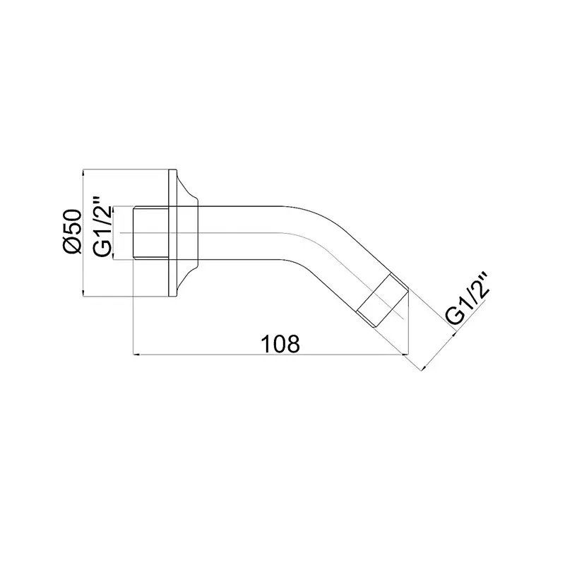 Herz Unitas Prestige zidni izliv za tuš ružu 10,8 cm (UH12206) - Slika 3