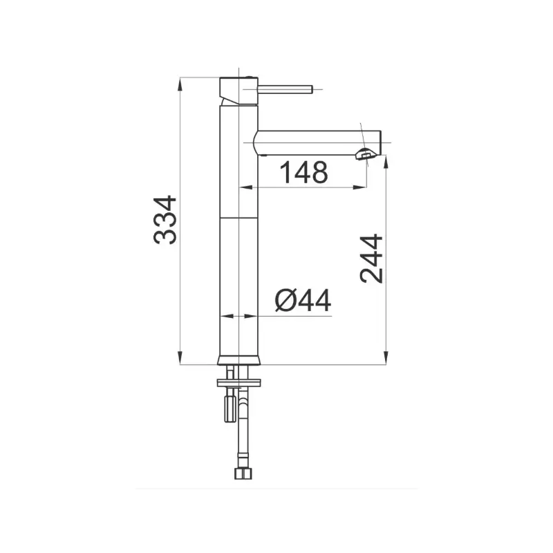 Unitas Fresh F12 slavina za lavabo visoka hrom