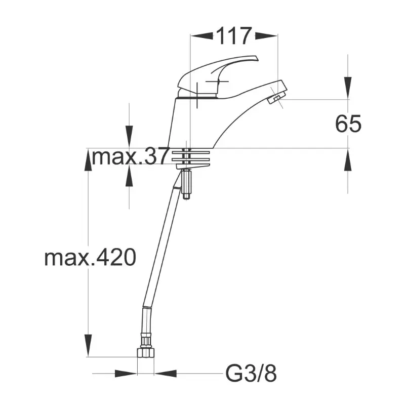 Herz Unitas Simpaty S10 slavina za lavabo (UH00084) - Slika 3
