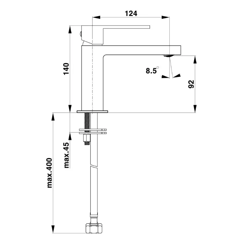 Herz Unitas SQ Q11 slavina za lavabo (UH00057) - Slika 3