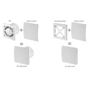 Montaža maske za ventilator AWENTA PLB100 Linea