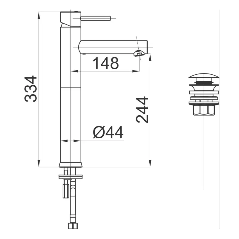 Herz Unitas Fresh F12 slavina za lavabo visoka (UH00049) - Slika 3