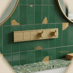 Hansgrohe RainSelect maska za ugradnu slavinu za kadu sa termostatom za 2 funkcije – brušena bronza (15380140)