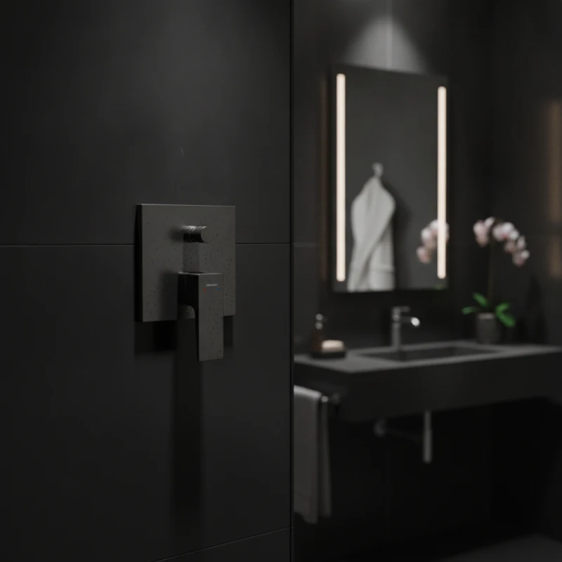 Hansgrohe Metropol maska za ugradnu slavinu za kadu sa prebacivačem – brušeni crni hrom (32545340)