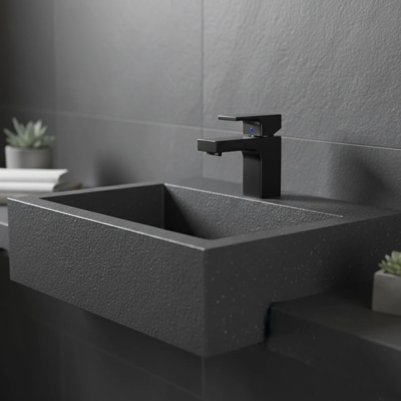 Hansgrohe Vernis Shape Black 70 slavina za lavabo