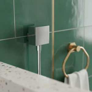 Hansgrohe FixFit kvadratni zidni priključak za tuš crevo sa nepovratnim ventilom (26455000)