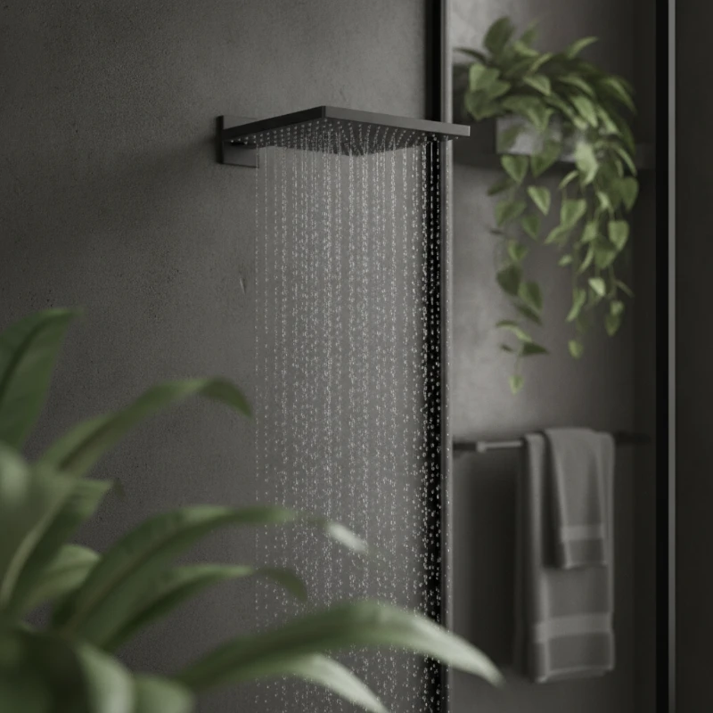 Hansgrohe Raindance E nadglavna tuš ruža sa izlivom 300 1jet – mat crna (26238670)