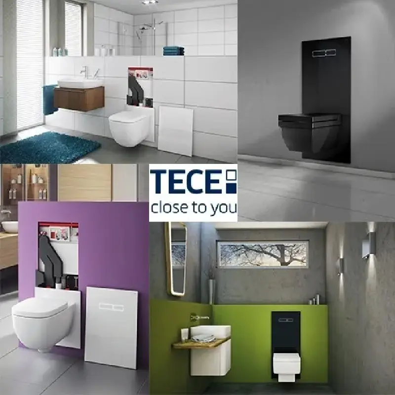 TECE Lux ugradni vodokotlić sen-Touch Lux 400 set crna/crna, visina ugradnje 112 cm, za konzolnu WC šolju i moderna kupatila