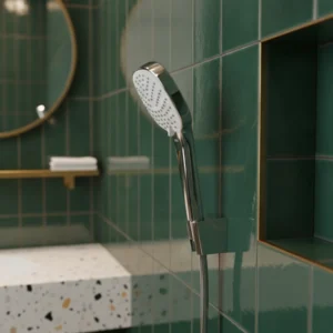 Hansgrohe Croma Select E tuš ručica sa držačem i crevom – bela/hrom (26425400)