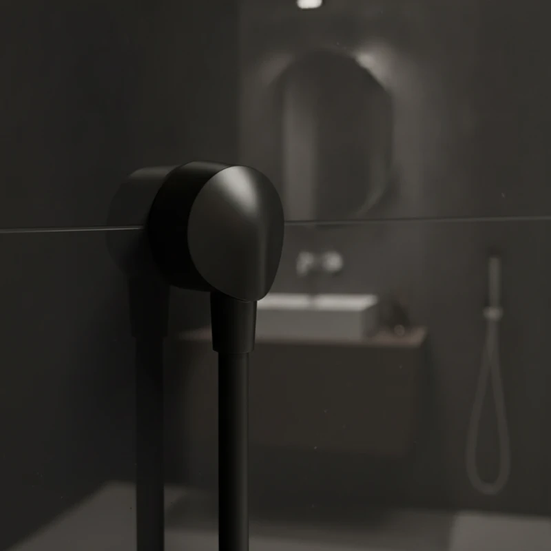 Hansgrohe FixFit E zidni priključak za tuš crevo bez nepovratnog ventila – mat crna (27454670)