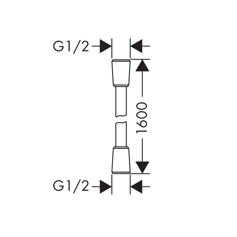 Hansgrohe Isiflex tuš crevo 160 cm – mat crna (28276670) - Slika 3
