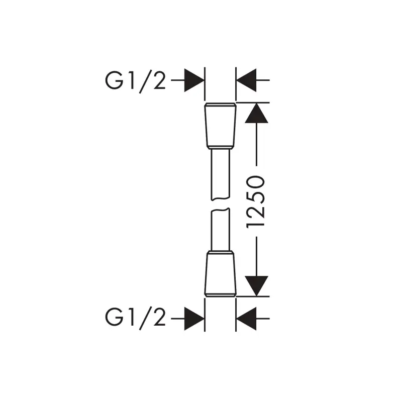 Hansgrohe Isiflex 28272000 tuš crevo hrom 125 cm